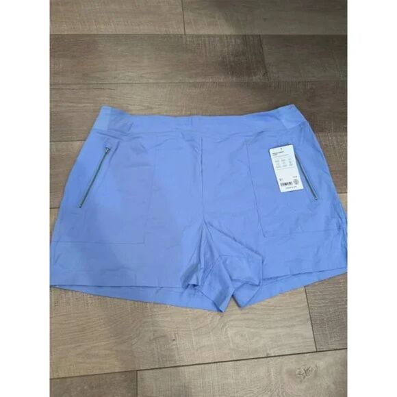 Athleta Trekkie North Short Swallowtail Blue‎ Plus Size 26 NWOT - Picture 2 of 2